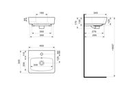 Раковина SANTEK Нео 40 мебельная белый (WH302183) — фото 10, Раковины подвесные
