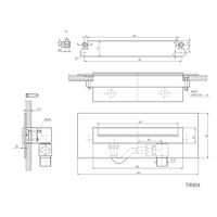 Излив для душевой кабины (прямоугольный) арт-TVR004 — фото 2, Изливы