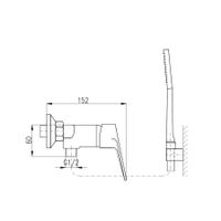 Смеситель Victoria для душа, арт-VI281.5/1 — фото 2, Смеситель для душа
