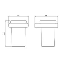 Стакан для зубных щеток Timo Luiro 18433/18 черное золото — фото 2, Стаканы для зубных щеток