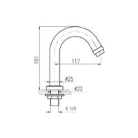 Товар: VOD6201 Круглый излив 161 мм. - фото 2 VOD6201 Круглый излив 161 мм. — фото 2, Изливы