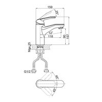 Товар: Смеситель для раковины D&K Venice , хром арт-DA1062101 - фото 2 Смеситель для раковины D&K Venice , хром арт-DA1062101 — фото 2, Смесители для раковины