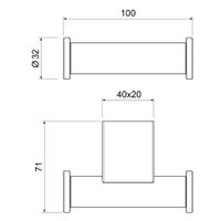 Товар: Крючок двойной Timo Luiro 18512/18 черное золото - фото 2 Крючок двойной Timo Luiro 18512/18 черное золото — фото 2, Крючки для полотенец