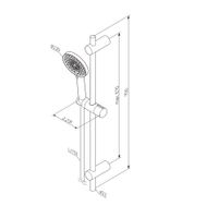 F0185A000 X-Joy душ.комплект: ручн.душ 120 мм, 3 функции, штанга 700 мм, шланг 1750, хром — фото 6, Душевые гарнитуры