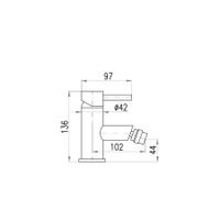 SE945.5KCMAT SEINA - смеситель для биде с открыванием стока (металл), ЧЕРНЫЙ МАТОВЫЙ — фото 2, Смесители для биде