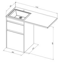 Товар: Тумба с раковиной Aquanet Токио 110 L напольная 2 ящика, цв. дуб веллингтон 00335585 - фото 3 Тумба с раковиной Aquanet Токио 110 L напольная 2 ящика, цв. дуб веллингтон 00335585 — фото 3, Тумбы с раковиной