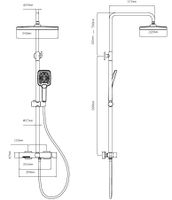 Душевая стойка Core с изливом, брашированный никель арт-VSFS-4CO1BN — фото 4, Душевые стойки