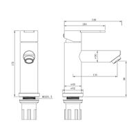 Товар: Смеситель для раковины из нержавеющей стали EKO, EKO05-210 - фото 3 Смеситель для раковины из нержавеющей стали EKO, EKO05-210 — фото 3, Смесители для раковины