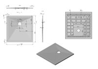 Поддон для душа из искусственного камня VST-4SR8080W, 800*800*25, белый матовый — фото 4, Душевые поддоны из искусственного камня