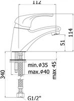 Смеситель для раковины Paffoni Nettuno Due ND071CR — фото 2, Смесители для раковины
