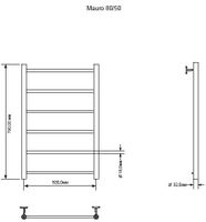 Полотенцесушитель электрический Aquanet Mauro 80х50 Тэн справа 00282003 — фото 3, Электрические полотенцесушители