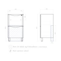 Тумба под раковину VIGO Glem 50 напольная белый арт-321 — фото 8, Тумбы под раковину