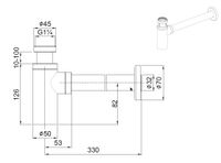 Сифон для раковины Allen Brau Priority 5.31025-BN Никель брашированный — фото 4, Сифоны для раковины