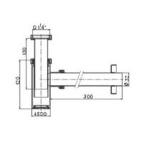 Сифон для умывальника 300 мм., металлический ЦВЕТ ЗОЛОТО арт-MD0233Z — фото 2, Сифоны для раковины