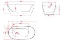 Ванна акриловая Vincea , 1700*800*580, цвет белый, щелевой перелив арт-VBT-601-1700 — фото 5, Акриловые ванны