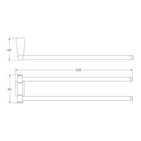 Полотенцедержатель поворотный двойной BELZ , белый арт-B91512 — фото 2, Полотенцедержатели