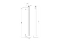 Товар: AQ1309BG ЕВРОПА смеситель для раковины напольный, шлиф. золото - фото 2 AQ1309BG ЕВРОПА смеситель для раковины напольный, шлиф. золото — фото 2, Смесители напольные