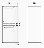 CAM Шкаф для стиральной машины арт-CM2070.01.BB — фото 1, Шкафы для ванной