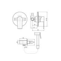 Смеситель Colorado для биде с душем скрытый монтаж стоп вентиль в держателе лейки, арт-CO242/1 — фото 2, Смесители для биде