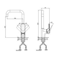 Товар: Смеситель для кухни D&K Berlin , черный арт-DA1432495 - фото 2 Смеситель для кухни D&K Berlin , черный арт-DA1432495 — фото 2, Смесители для кухни