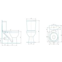 Унитаз-компакт ROSA РЕССА для высоких, пожилых, МГН потребителей, белый 4610119208110 (Вн УнБ04625) — фото 2, Напольные унитазы