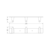 Планка с крючками BELZ , хром арт-B91115-3 — фото 2, Крючки для полотенец