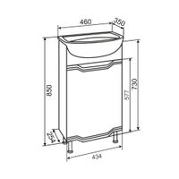 Тумба напольная VIKTORIA 45 /правая/ AQUA DE MARCO 2045CVIC — фото 9, Тумбы под раковину