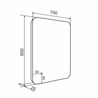 Зеркало с LED-подсветкой MILAN (70*90) /AQUA DE MARCO MIL70/90 — фото 10, Зеркала в ванную комнату