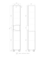 Шкаф-пенал VIGO Wave 30 напольный арт-348 дуб золотой — фото 15, Пеналы для ванной комнаты