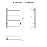 Полотенцесушитель Аспект Пэк сп 1 60х40 оружейная сталь ВГП арт-АспектПэксп1/6040ор_стВГП — фото 2, Электрические полотенцесушители