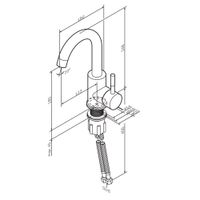 F85B02711 X-Joy S смеситель для раковины с поворотным изливом, сатин — фото 2, Смесители для раковины