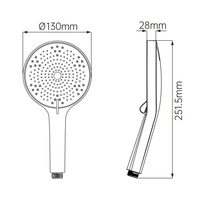 Ручная лейка для душа Milacio Ultra MCU.005.MB, черный матовый — фото 3, Лейки для душа