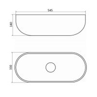 Раковина Conca 550 округлая, белый матовый, MonteBianco арт-20142 — фото 5, Раковины накладные