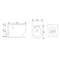 Унитаз ABBER Bequem AC1115PMB приставной черный матовый с импульсным смывом — фото 13, Приставные унитазы