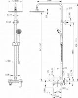 Душевая система Bravat Opal F6125183CP-A6-RUS, хром — фото 1, Душевые стойки