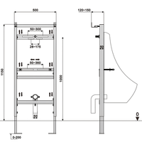 Инсталляция для подвесного писсуара IBERICA BLANCA Urinario (IB.004UR) — фото 3, Инсталляции для писсуаров