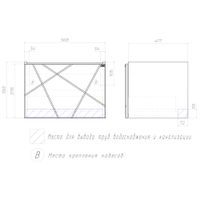 Тумба под раковину VIGO Geometry 60 подвесная бетон (033 бетон) — фото 9, Тумбы под раковину