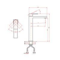 Смеситель для раковины D&K Bayern.Liszt DA1512005, черный — фото 1, Смесители для раковины