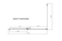 Душевой уголок Dice , 1100*1000, вороненая сталь, стекло прозрачное арт-VSR-4D1011CLGM — фото 3, Прямоугольные душевые уголки