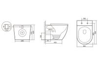 Унитаз ABBER Bequem AC1111T приставной белый, безободковый, смыв торнадо — фото 14, Напольные унитазы