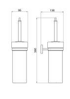 БЕТТА ершик, оружейная сталь арт-AQ4610BGM — фото 2, Ершики для унитаза