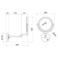 Товар: Зеркало с подсветкой Timo Saona 13376/20 золото шлифованное - фото 2 Зеркало с подсветкой Timo Saona 13376/20 золото шлифованное — фото 2, Зеркала в ванную комнату