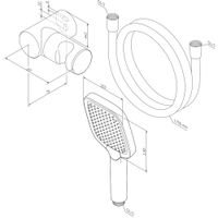 F0118F000 Func душ набор, шланг 1750мм, держатель ручного душа, ручной душ 103x257мм, 3 функции, хро — фото 4, Душевые гарнитуры