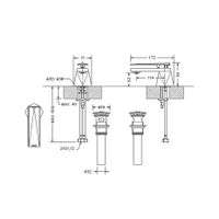 Смеситель для раковины Bravat DIAMOND F118102C-ENG, хром — фото 2, Смесители для раковины