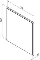 Зеркало Aquanet Nova Lite 75 дуб рошелье LED арт-00242258 — фото 11, Зеркала в ванную комнату