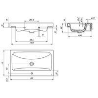Тумба подвесная с умывальником SKANDI 80 /дуб золотой Крафт/ AQUA DE MARCO 5080CRAFTCSCA/H — фото 14, Тумбы с раковиной