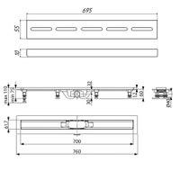Товар: К-т водоотводящий желоб SP10-700 из пластика, с порогами из нерж. стали + Декор. решетка SG10-700 арт-SP10700-SG10700 - фото 7 К-т водоотводящий желоб SP10-700 из пластика, с порогами из нерж. стали + Декор. решетка SG10-700 арт-SP10700-SG10700 — фото 7, Душевые лотки