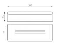 Полка ABBER Osten 316 AA1862BGG оружейная сталь брашированная — фото 3, Полки для ванной и душа