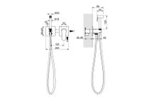 Товар: AQ1220BG ОБЕРОН комплект для гигиенического душа встроенный 2 отв. (смеситель + гигиеническая лейка + шланг), шлиф. золото - фото 4 AQ1220BG ОБЕРОН комплект для гигиенического душа встроенный 2 отв. (смеситель + гигиеническая лейка + шланг), шлиф. золото — фото 4, Гигиенические души