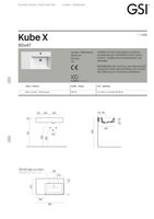 раковина подвесная/накладная KUBE X 80x47 топ слева белый арт-9457111 — фото 5, Раковины подвесные